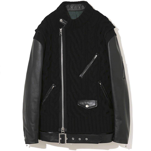 sacai x UNDERCOVER サカイ×アンバーカバー 30th Anniversary Leather sleeve down jacket レザージャケット 買取価格180,000円 